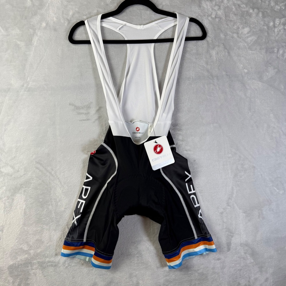 Castelli Aerorace Bib Shorts NWT Men's Medium Cycling Racing White/Black Mesh